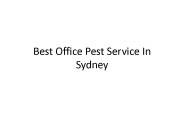 Best office pest control service in sydney