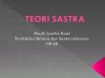 TEORI SASTRA PowerPoint PPT Presentation