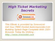 High Ticket Marketing Secrets