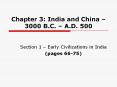 Chapter 3: India and China  PowerPoint PPT Presentation