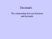 Decimals