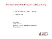 The World Wide Web: Evolution and Opportunity