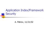 Application Index/Framework Security