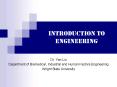 Introduction to engineering PowerPoint PPT Presentation