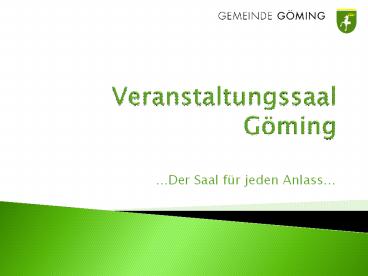 Veranstaltungssaal G