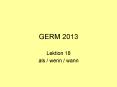 GERM 2013 PowerPoint PPT Presentation