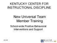 New Universal Team Member Training