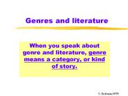 Genres and literature