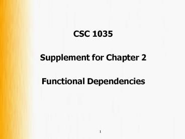 CSC 1035