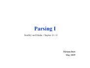 Parsing I
