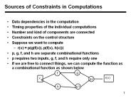 Data dependencies in the computation