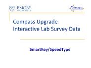 Compass Upgrade Interactive Lab Survey Data