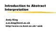 Introduction to Abstract Interpretation PowerPoint PPT Presentation