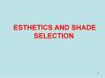 ESTHETICS AND SHADE   SELECTION PowerPoint PPT Presentation