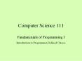 Computer Science 111 PowerPoint PPT Presentation
