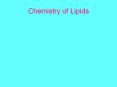 Chemistry of Lipids PowerPoint PPT Presentation
