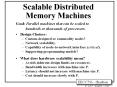 Scalable Distributed Memory Machines PowerPoint PPT Presentation