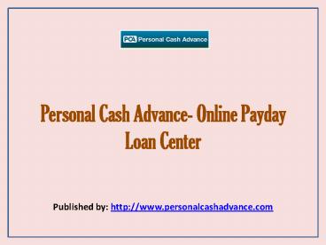 Online Payday Loan Center