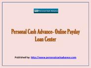 Online Payday Loan Center