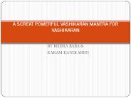 Mohini Vashikaran Mantra Of Love