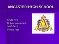 ANCASTER HIGH SCHOOL PowerPoint PPT Presentation