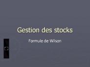 Gestion des stocks