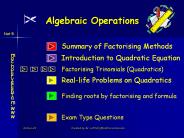 Algebraic Operations
