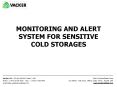 MONITORING AND ALERT SYSTEM FOR SENSITIVE COLD STORAGES PowerPoint PPT Presentation