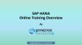 SAP HANA Online Training Overview - Eraedgeelearn PowerPoint PPT Presentation