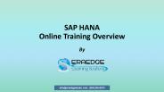 SAP HANA Online Training Overview - Eraedgeelearn