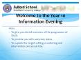Welcome to the Year 10 Information Evening PowerPoint PPT Presentation