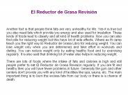 El Reductor De Grasa Revisión