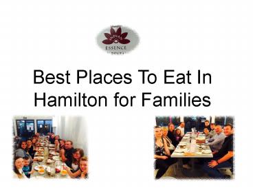 Best Places To Eat In Hamilton for Families