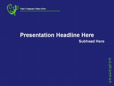 Presentation Headline Here
