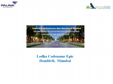 Lodha Group New Pre Launch In Dombivli