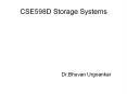 CSE598D Storage Systems PowerPoint PPT Presentation