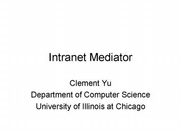 Intranet Mediator