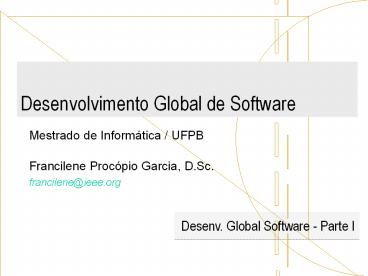 Desenvolvimento Global de Software