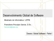 Desenvolvimento Global de Software