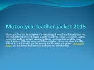 Motorcycle Leather Jacket 2015