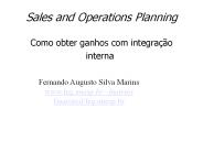 Sales and Operations Planning Como obter ganhos com integra