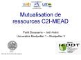 Mutualisation de ressources C2I-MEAD PowerPoint PPT Presentation