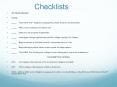 Checklists PowerPoint PPT Presentation