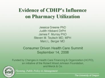 Consumer Driven Health Care Summit