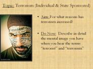 Topic: Terrorism (Individual