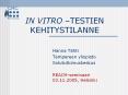 IN VITRO  PowerPoint PPT Presentation