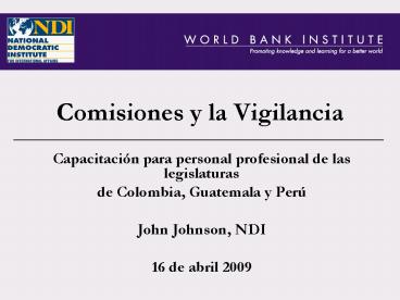 Comisiones y la Vigilancia