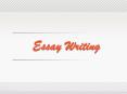 Essay Writing (1) PowerPoint PPT Presentation