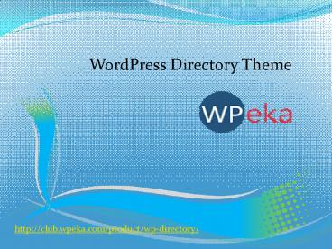 Wordpress Directory Theme