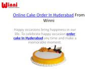 Order Online Cake Delivery In Hyderabad From Winni